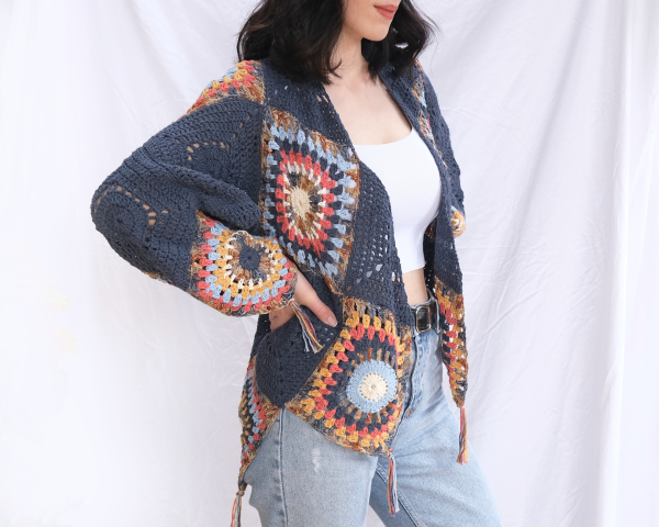 LACİVERT BOHEM HIRKA ÖN SİPARİŞ